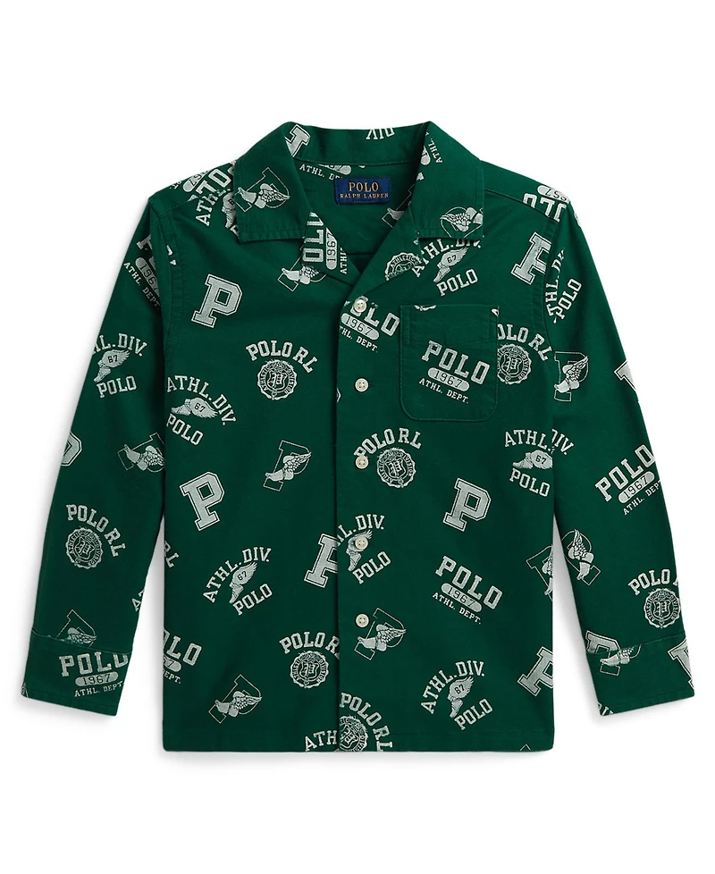 Polo Ralph Lauren Boys' 2T-7 Print Cotton Oxford Shirt