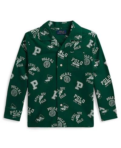 Polo Ralph Lauren Boys' 2T-7 Print Cotton Oxford Shirt
