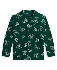 Polo Ralph Lauren Boys' 2T-7 Print Cotton Oxford Shirt