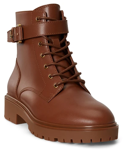 Lauren Ralph Women's Allyson Logo Lace-Up Booties