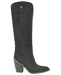 Guess Women's Sashon Wide-Calf Knee-High Topstitched Western Boots