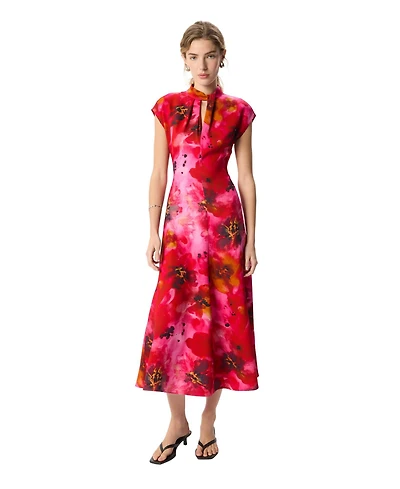 Whistles Women's Painterly Floral Midi Dress