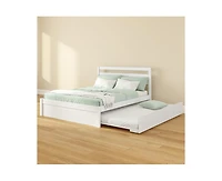 Grain & Grove Bear Full Single Bed With Trundle, Brushed