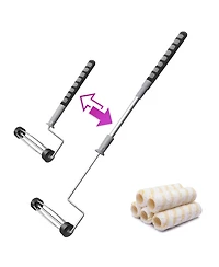 Xdovet 6houset Roller Kit 9 Inch Extendable Frame 5 Covers 1/2" Nap 18"-36" Walls Ceilings Floor