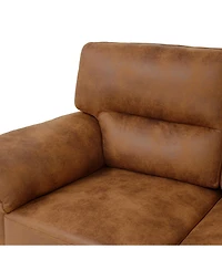 Streamdale Furniture 81" Modern Foil Fabric 3-Seater Sofa with Padded Armrests