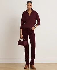 Lauren Ralph Petite Corduroy Mid-Rise Straight Pants