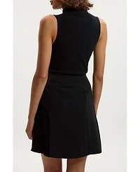 Karen Millen Women's High-Waisted Pleated Mini Skirt