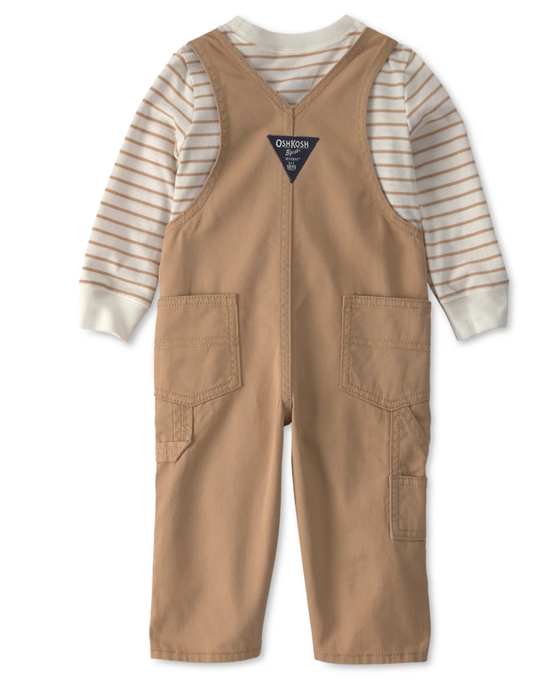 Osh Kosh Baby Boys' Long-Sleeve Striped Top and Jumper, 2-Piece Set
