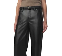 Joe's Jeans Women's Lou Faux Leather Wide-Leg Pants