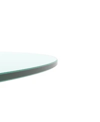 Streamdale Furniture 30" Round Tempered Glass Table Top, 1/4" Thick, Flat Polished Edge