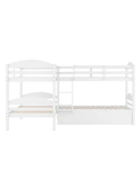 Streamdale Furniture Twin L-Shaped Bunk bed with Trundle