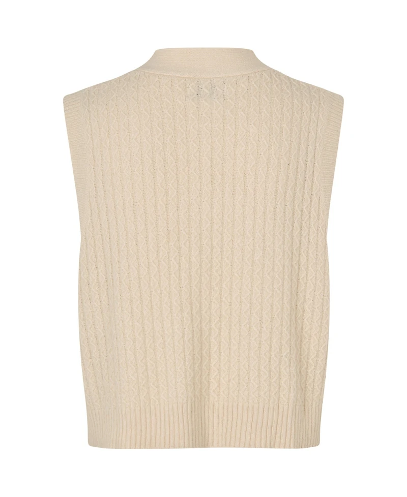 Masai Copenhagen Women's MaLaney Cable-Knit V-Neck Cotton-Blend Sweater Vest
