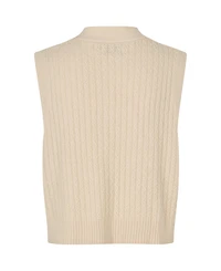 Masai Copenhagen Women's MaLaney Cable-Knit V-Neck Cotton-Blend Sweater Vest