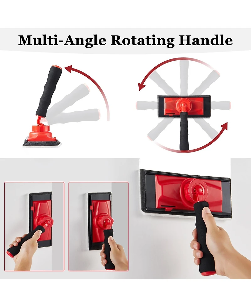 Xdovet Paint Edger Tool Kit Extension Rod Touch-up Pads Corner Ceiling Rotating Handle