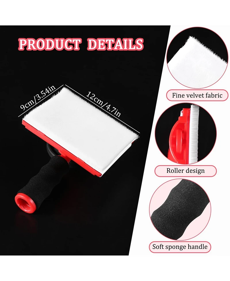 Xdovet Paint Edger Tool Extension Rod Pad Applicator Ceilings Trim Baseboards Refill Pads