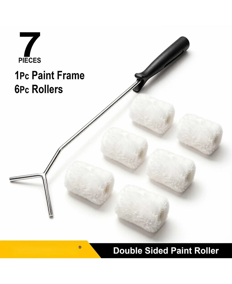 Xdovet Double Roller Brush Kit for Pipes Fences Balusters