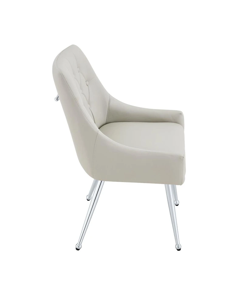 Streamdale Furniture Diamond Tufted Leather Dining Chairs