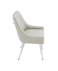 Streamdale Furniture Diamond Tufted Leather Dining Chairs