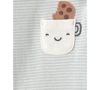 Carter's Baby Boys' Milk & Cookies Round Neck Bodysuits, 4-Pack