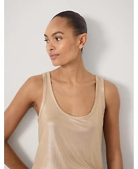 Hush Women's Silver Metallic Slub Vest