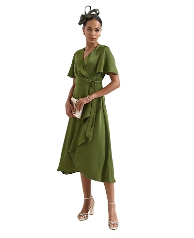 Phase Eight Women's Julissa V-Neck Satin Dress