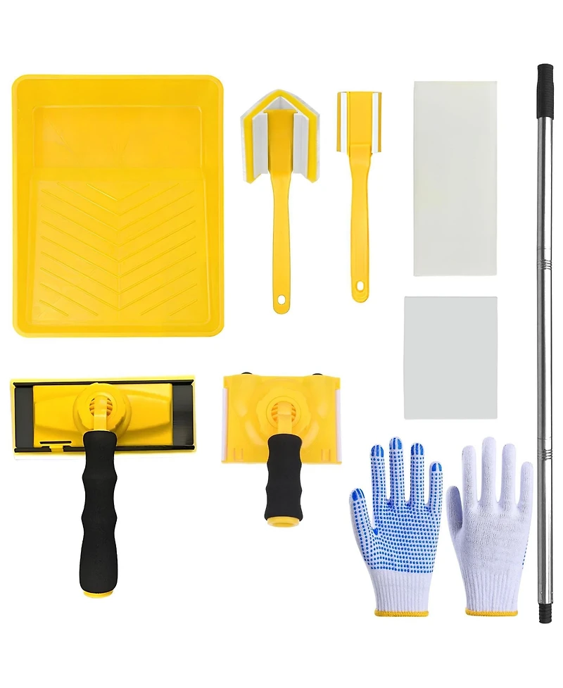 Xdovet Paint Edger Tool Kit 9" Pad 360degree(s) Handle Extension Pole Refill