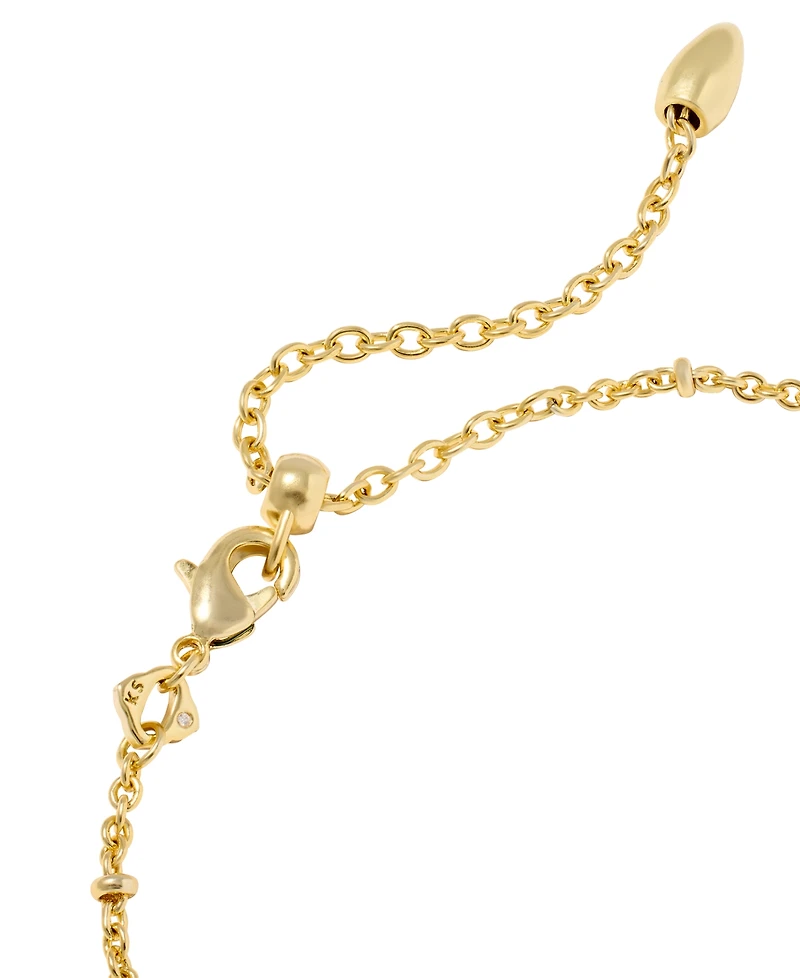 Kendra Scott 14k Gold-Plated Tiger Striped Elaina Delicate Chain Bracelet