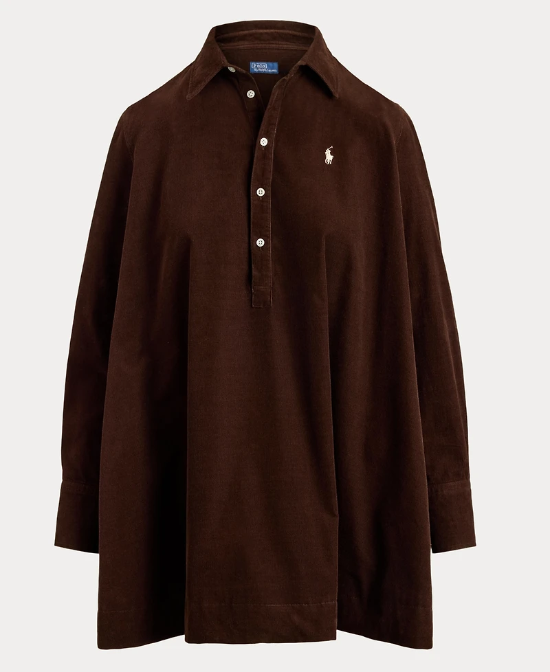 Polo Ralph Lauren Women's Corduroy Pleated Shirt Dress