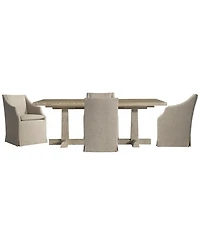 Bernhardt Tribeca 5-Piece Rectangle Dining Set (Table & 4 Upholstered Arm Chairs)