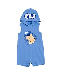 Sesame Street Baby Boys' ( 0-3 to 24 M ) Cosplay Sleeveless Hooded Romper