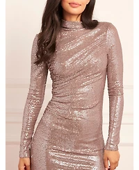 Needle & Thread Women's Malia Sequin Turtleneck Gown