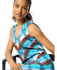 Whistles Women's Checked V-Neck Textured Dress