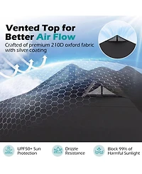 Sugift 10 x 10 feet Outdoor Commercial Pop Up Canopy Tent with One Hand Center Lock