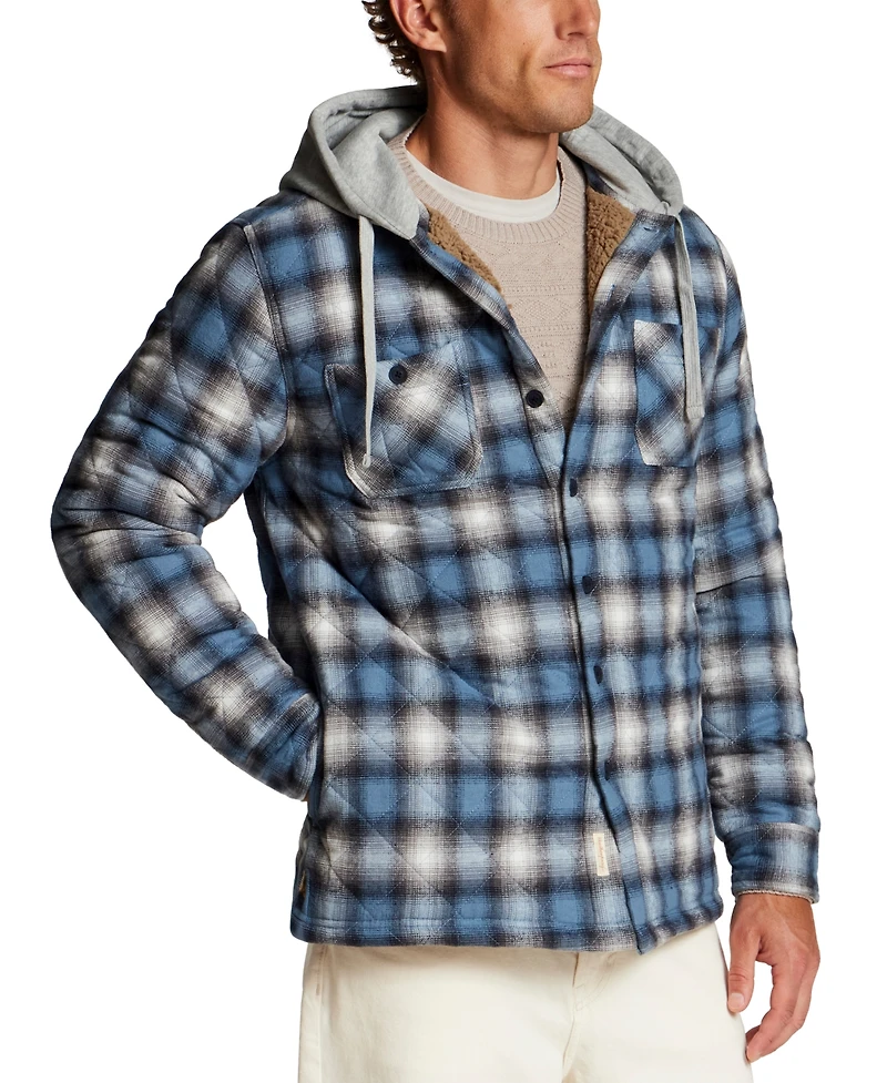 Weatherproof Vintage Men's Quilted Sherpa Lined Shirt Jacket