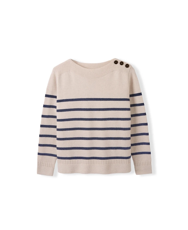 Celtic & Co. Women's Button Detail Gansey Sweater