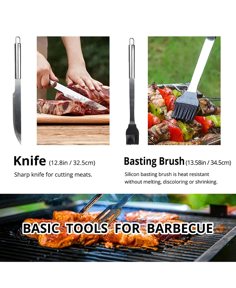 Xdovet Bbq Tool Set Stainless Steel Grill Accessories with Bag