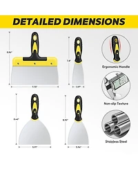 Xdovet Putty Knife Set Stainless Steel Scraper Drywall Tool