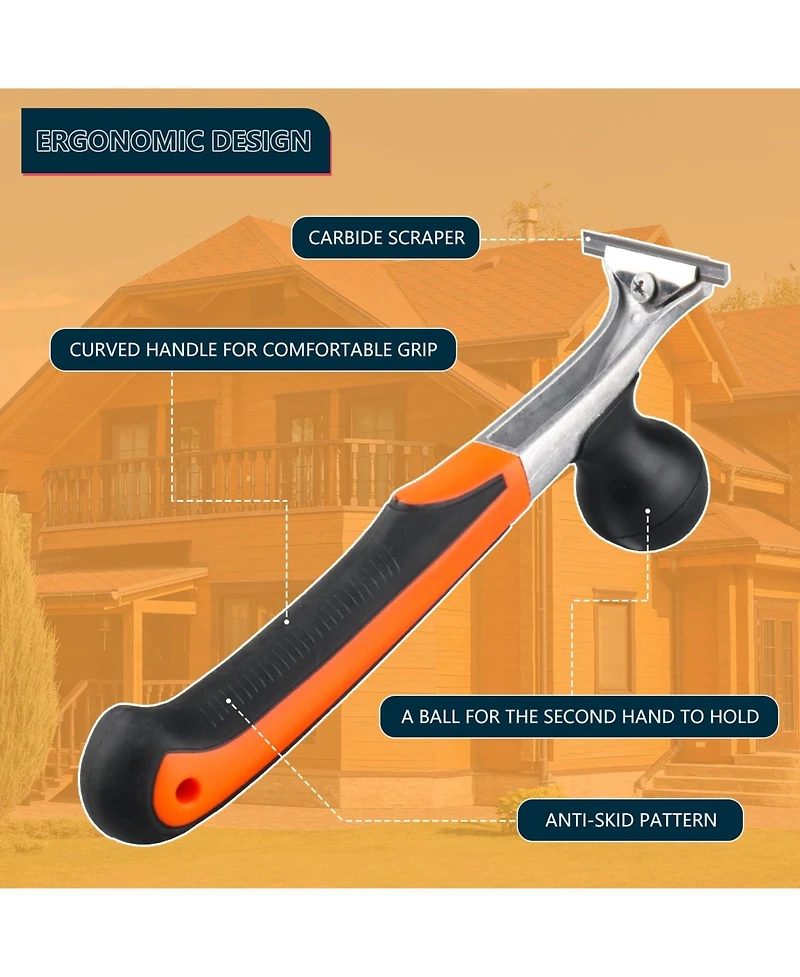 Xdovet Carbide Scraper Tool Heavy Duty Wood Floor Varnish Glue Rust Remover