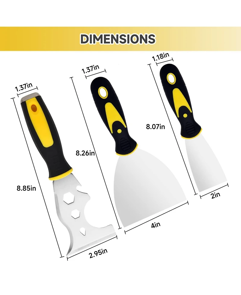 Xdovet Putty Knife Scraper Set Drywall Repair Tool