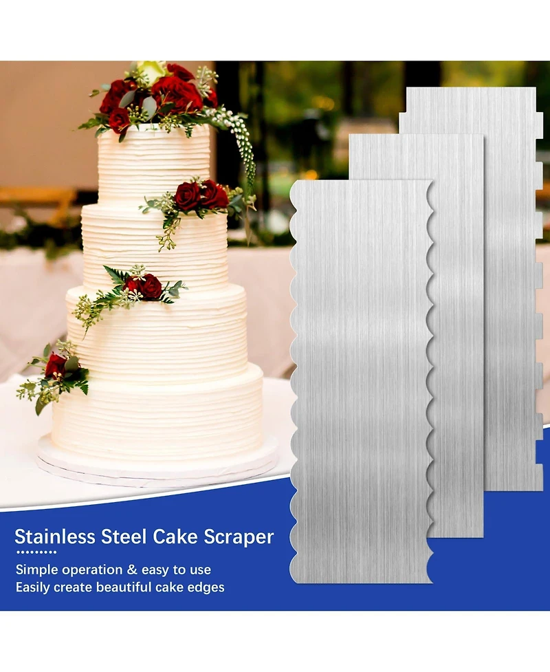Xdovet Stainless Steel Cake Scraper Decorating Tool