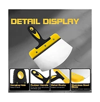 Xdovet Stainless Steel Bucket Scoop Putty Scraper pair of 2