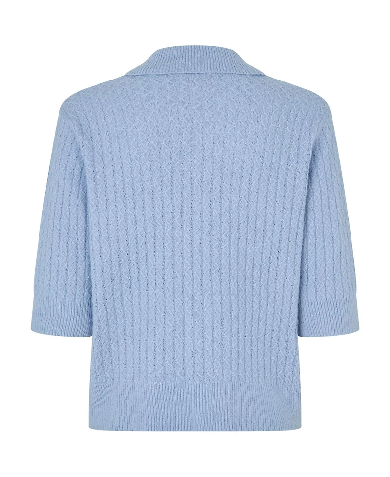Masai Copenhagen Women's MaFynoria Short Sleeve Relaxed Knit Polo