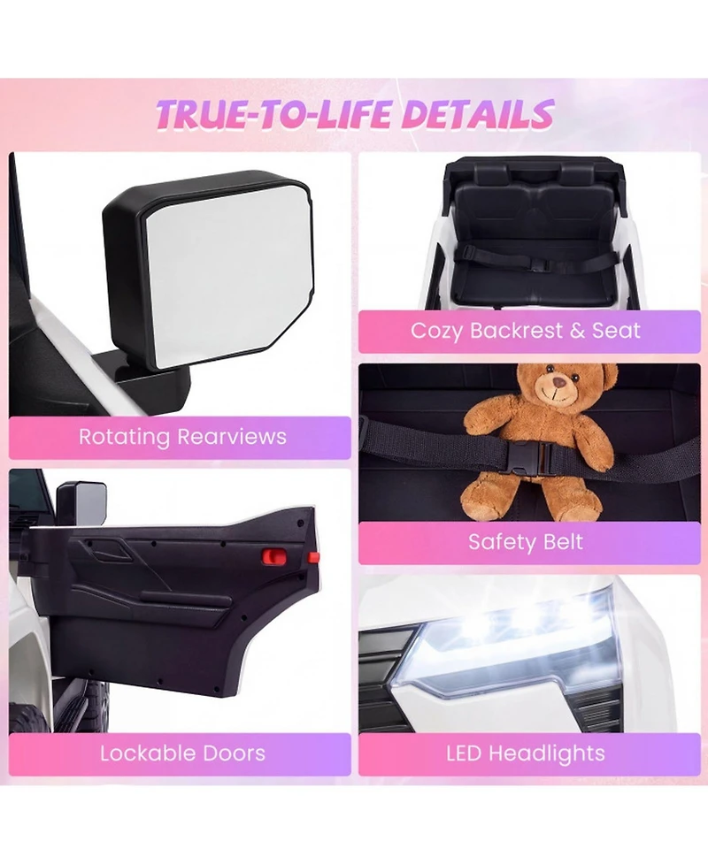 Hongge 24V 4WD Kids Ride On Suv with Parent Remote and Media Center