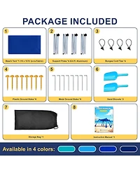 Aofar Beach Tent Sun Shelter Pop Up Sandbags Camping Fishing Picnic
