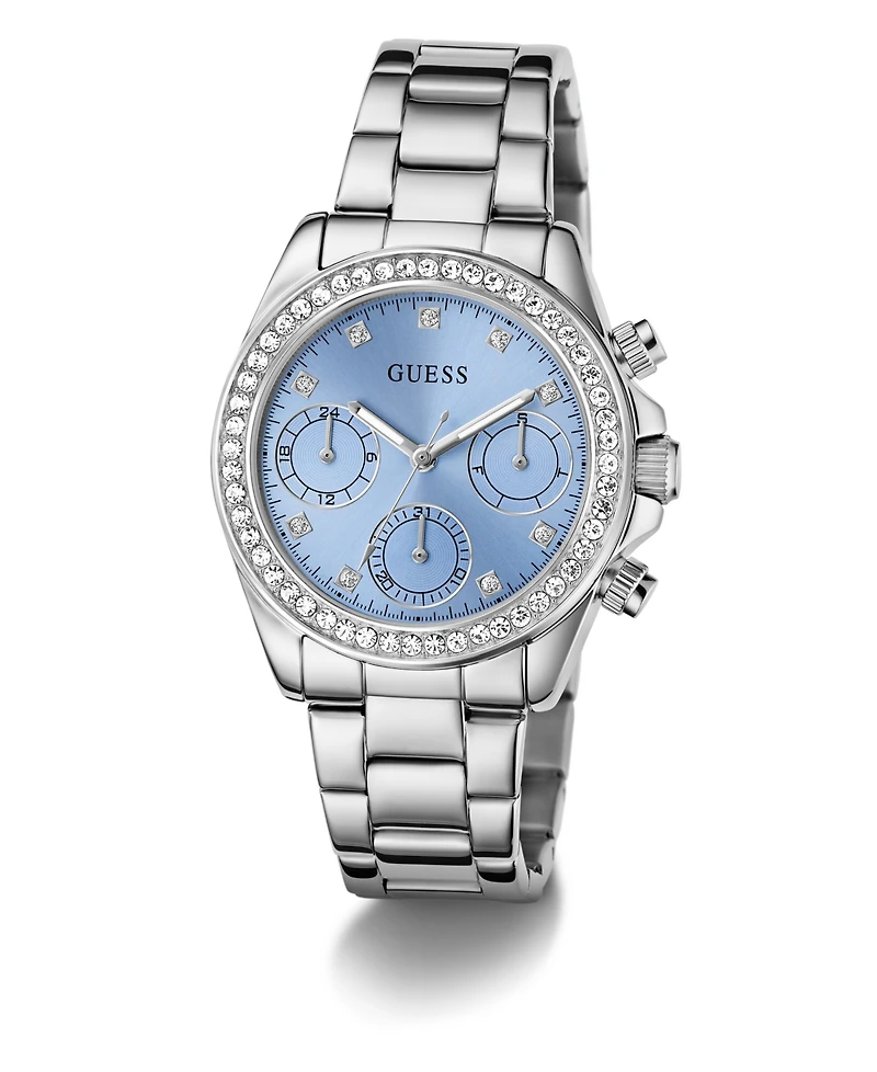 Guess Women's Quartz Silver-Tone Stainless Steel Watch 36mm