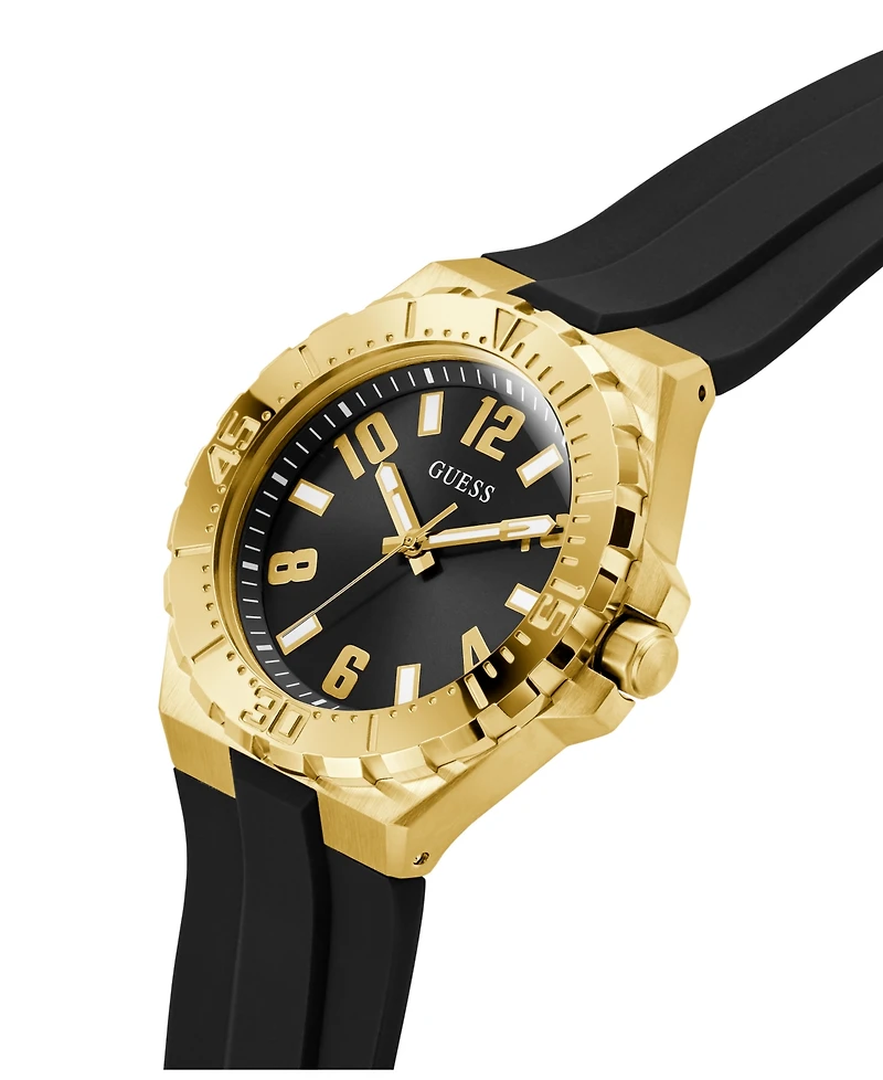 Guess Men's Quartz Silicone Watch 44mm