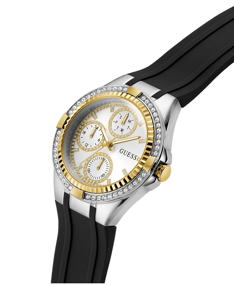 Guess Women's Quartz Black Silicone Watch 39mm