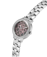 Guess Women's Quartz Silver-Tone Stainless Steel Watch 34mm