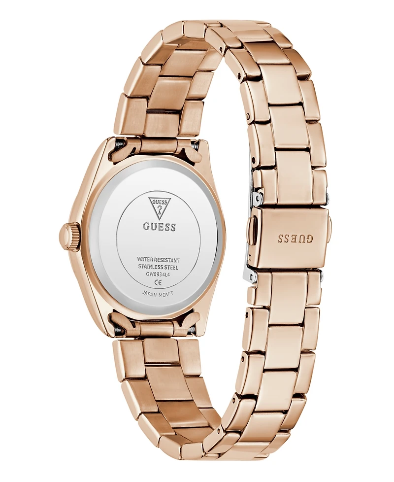 Guess Women's Quartz Rose Gold-Tone Stainless Steel Watch 32mm