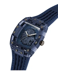 Guess Men's Quartz Blue Silicone Watch 43 mm x 42 mm